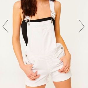 Denim short overalls